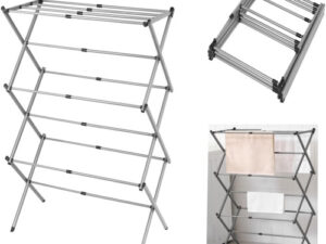 3 Tier 7.5m Drying Rack Extendable Compact Clothes Airer Laundry Indoor Outdoor