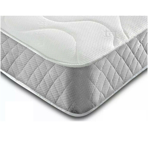 (3ft Single ) Memory Foam Quilted Sprung 18cm deep Mattress