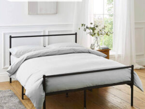 (Black, Double) Extra Strong Single Metal Bed Frame in Black - Single Bed Frames, 6ft x 4.6ft Base