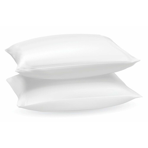 (Pack of 2) Duck FEATHER AND DOWN Pillows, Hotel Quality Anti Dust Mite 100% Cotton Cover, Hypo-Allergenic Pillows
