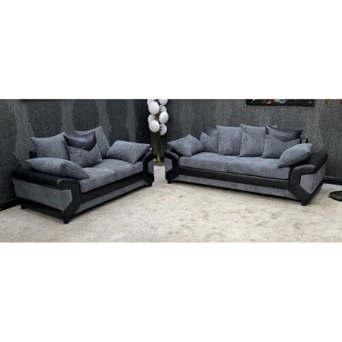 Rio Grand 3 + 2 sofa set - Black & Grey