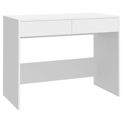(white) vidaXL Desk Home Office Working Writing Table Computer Desk Engineered Wood